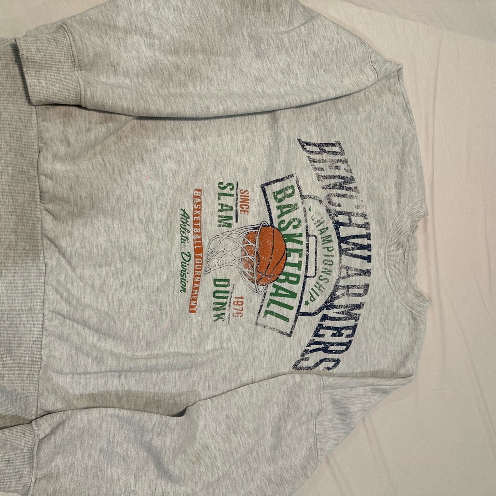 Gray Basketball Graphic Sweater